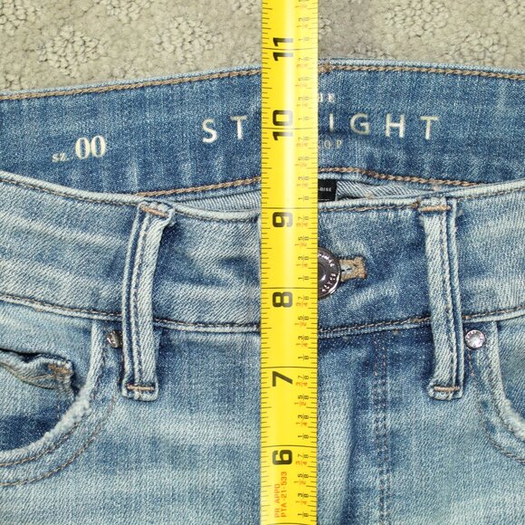 White House Black Market Women's Size 00 Straight Crop Floral Patch Embroidered - Picture 6 of 7